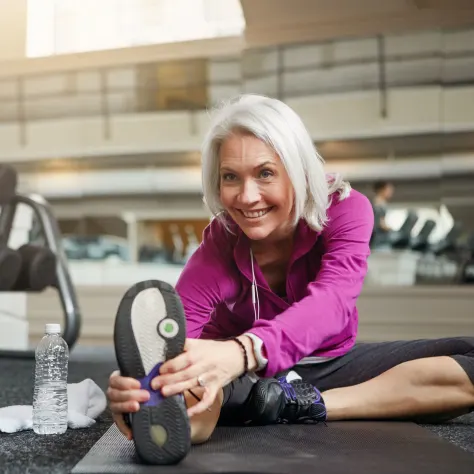 woman stretching
